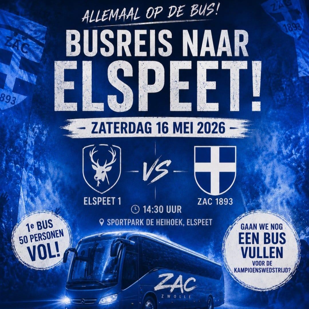 Ga mee naar de kampioenswedstrijd van ZAC