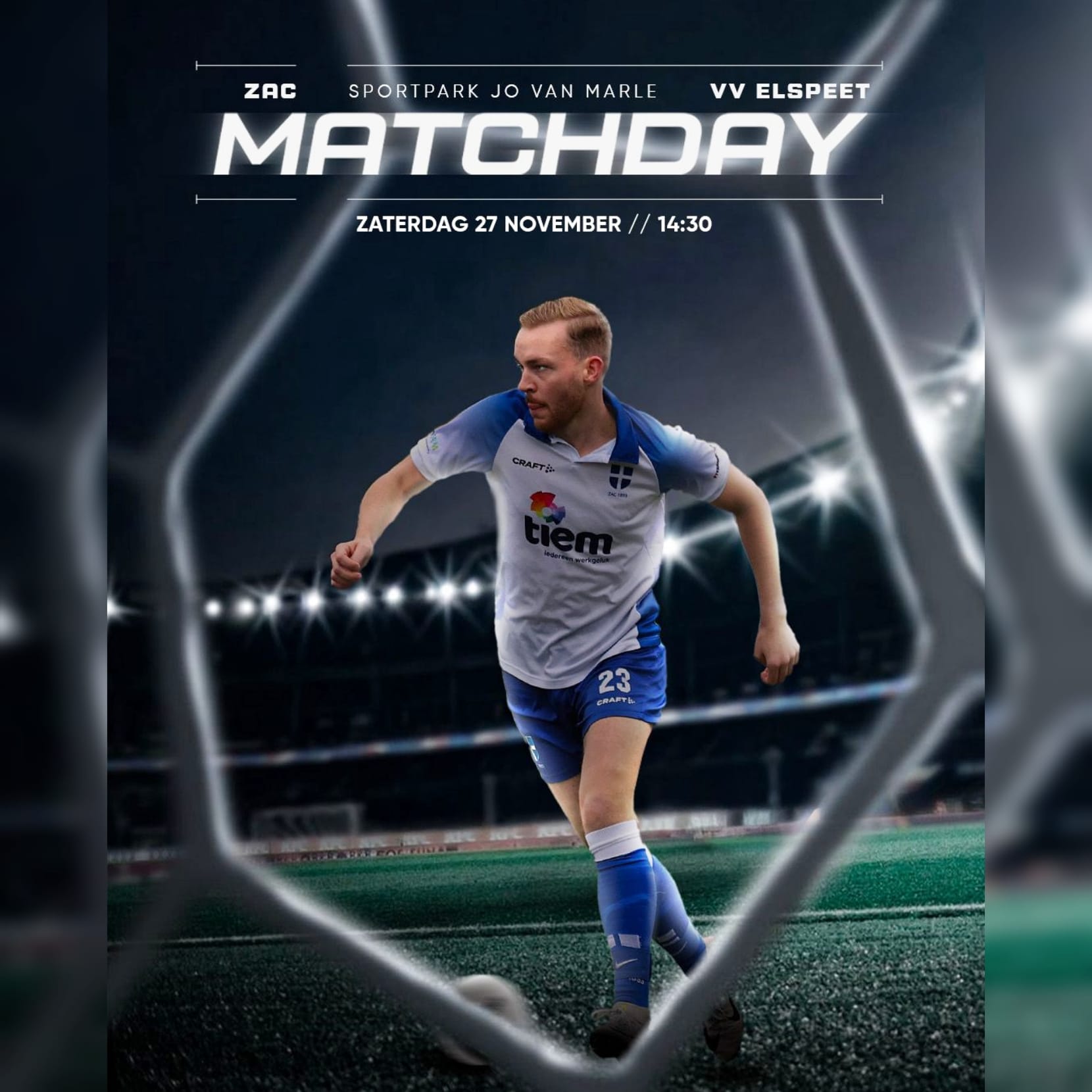 ZAC – VV Elspeet: laatste thuiswedstrijd voor de winterstop