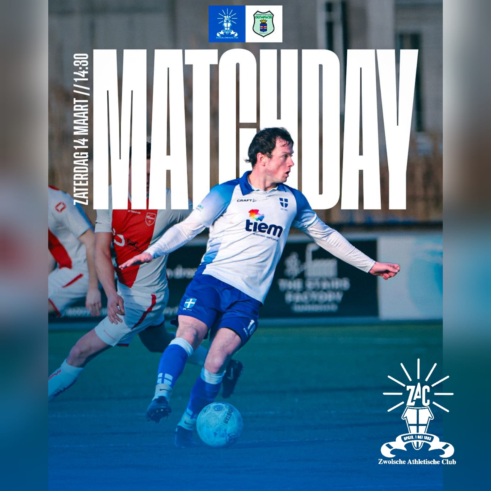 ZAC treft Olympia’28 in duel tussen nummer twee en vier