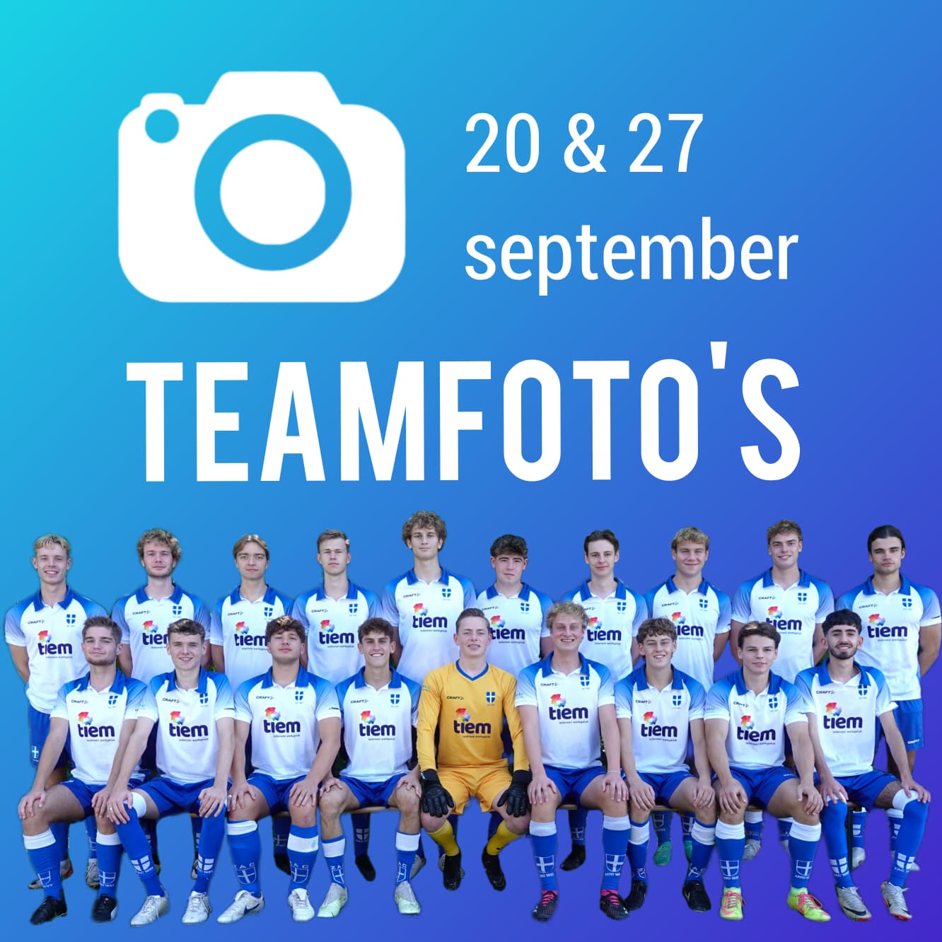 Teamfoto’s op 20 en 27 september